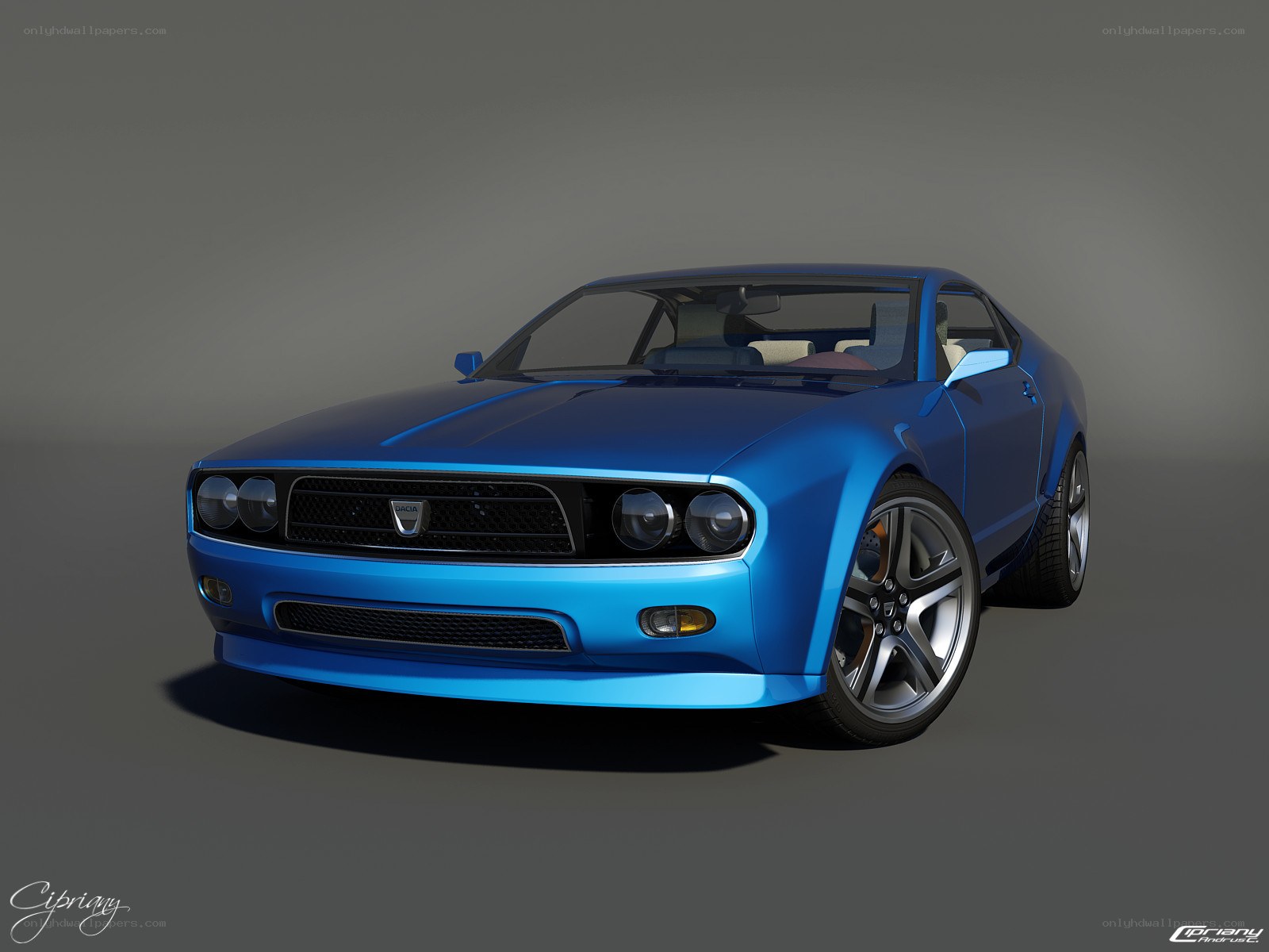Blue Dacia Concept Car