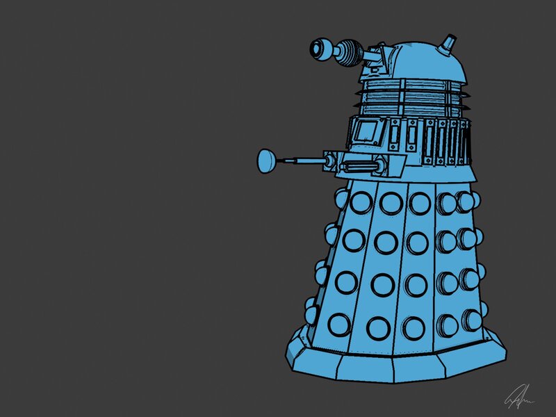 Blue Dalek Robot