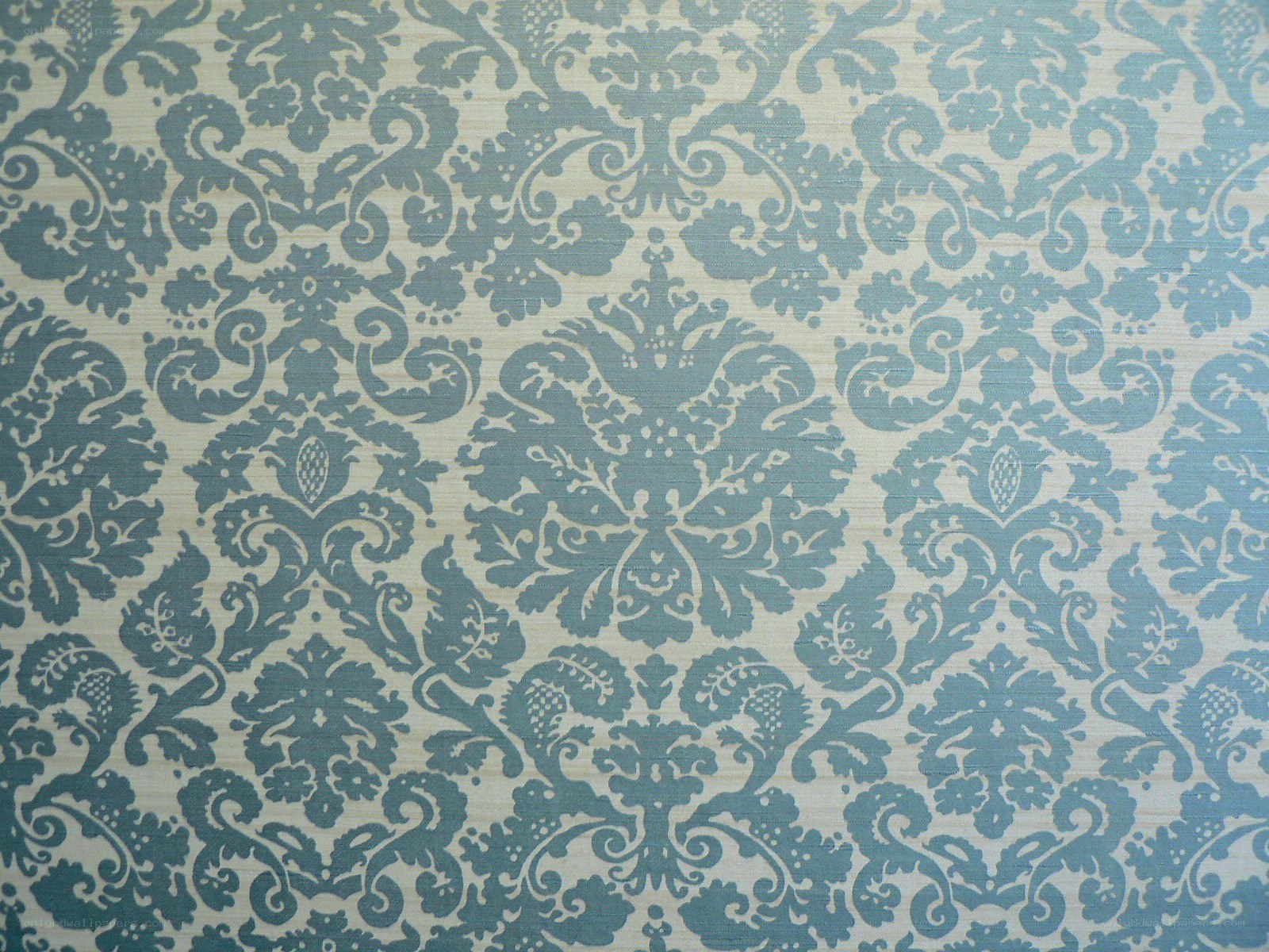 blue damask fabric pattern