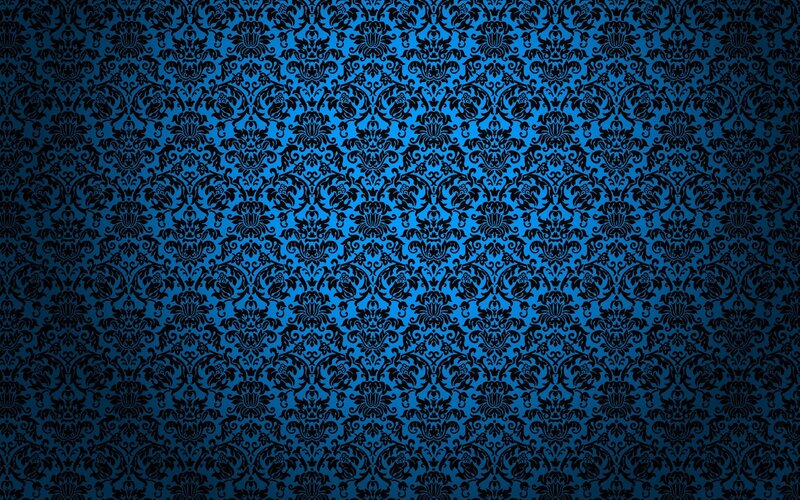 blue damask pattern