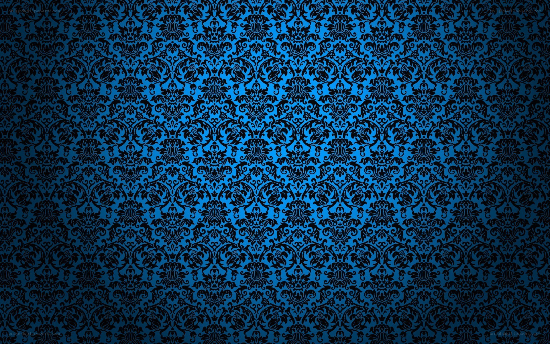 blue damask pattern