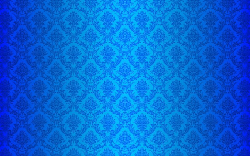Blue Damask Pattern — Calm, Digital Art, Design