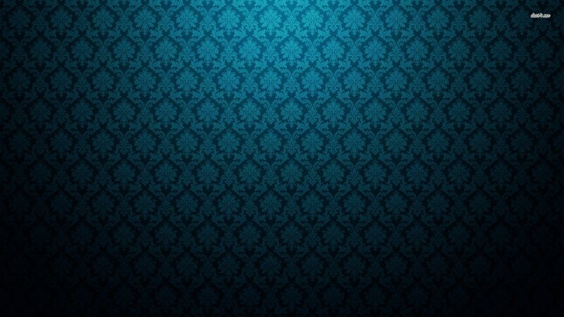 Blue Damask Pattern — Dark, Digital Art, Gradient