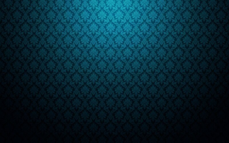 Blue Damask Pattern — Dark, Digital Art