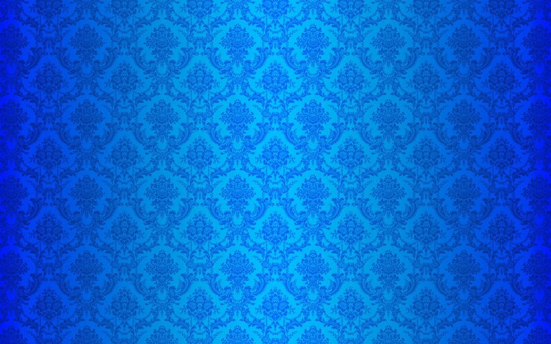 Blue Damask Pattern — Digital Art
