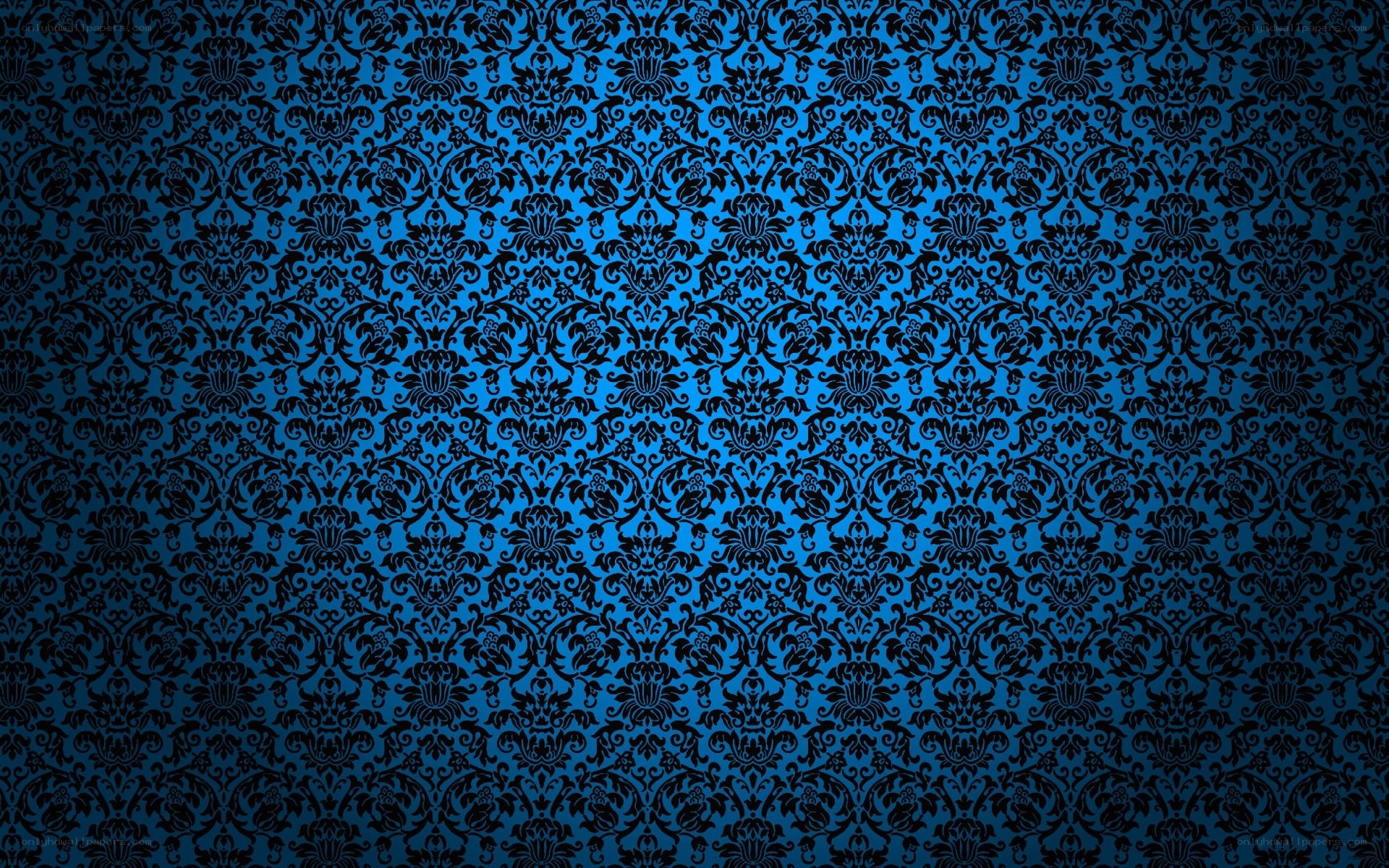 blue damask pattern wallpaper