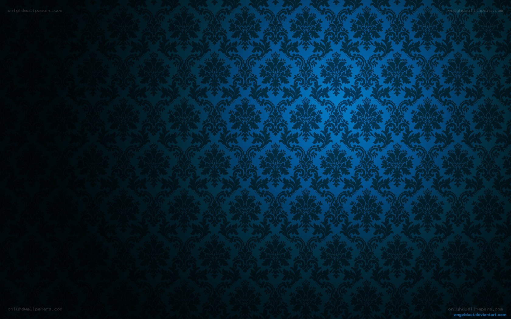 blue damask pattern wallpaper