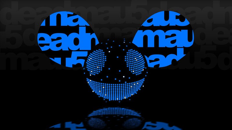Blue Deadmau5 Logo — Black