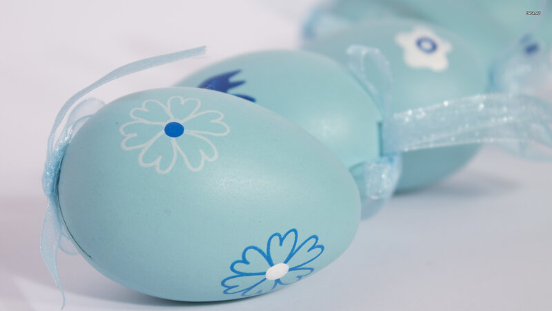 Blue Decorated Easter Eggs — Light Blue