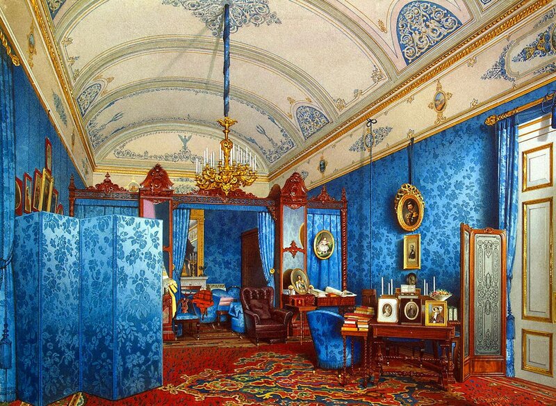Blue-decorated Room