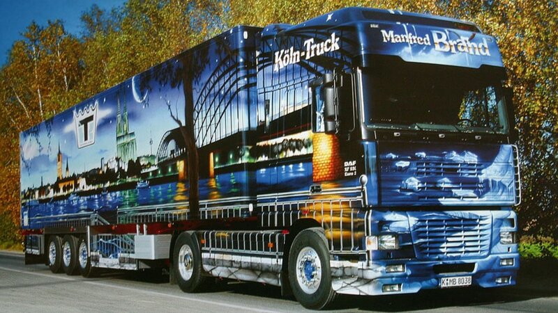 Blue Decorated Truck