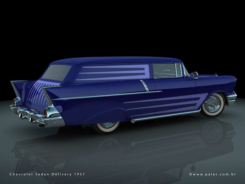 Blue Delivery Car