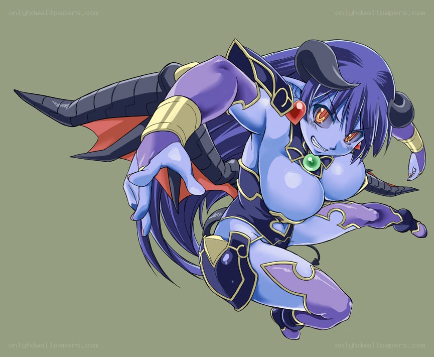 blue demon character artwork
