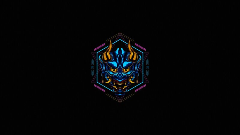 Blue Demon Mask — Black