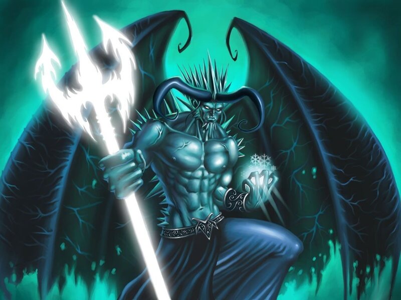 Blue Demon with Wings — Green