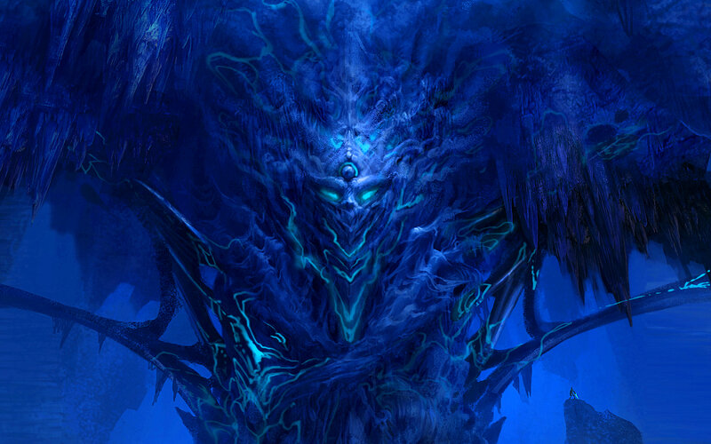 Blue Demonic Entity — Dramatic