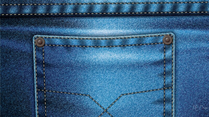 Blue Denim Jeans Pocket