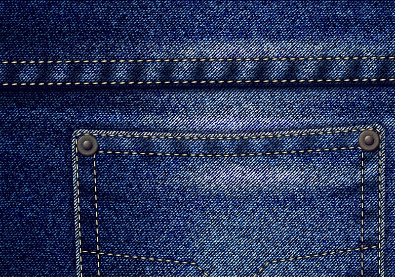 Blue Denim Pocket