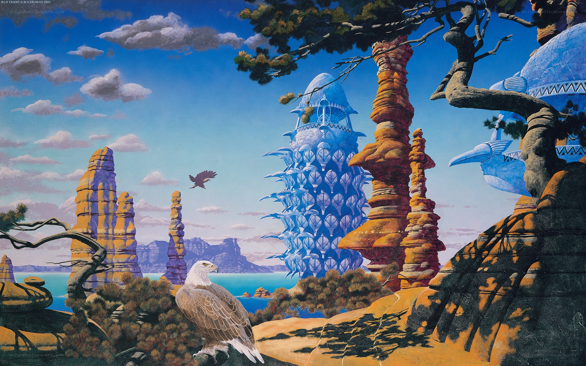 Blue Desert Fantasy Landscape