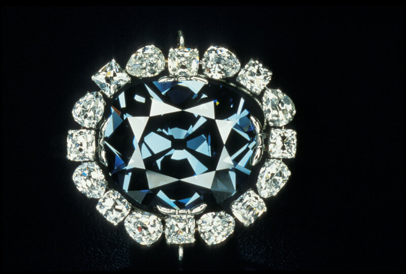 Blue Diamond Brooch