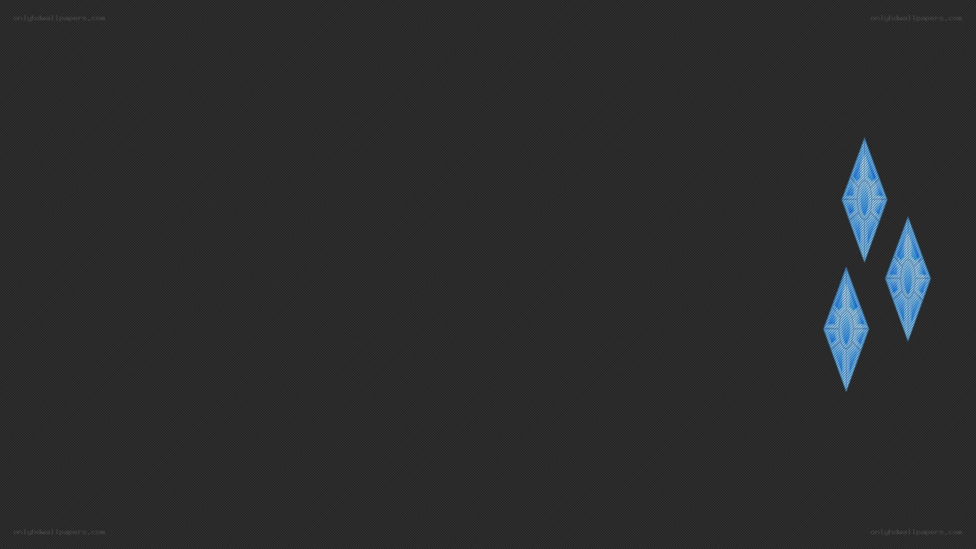 blue diamond symbols on dark background