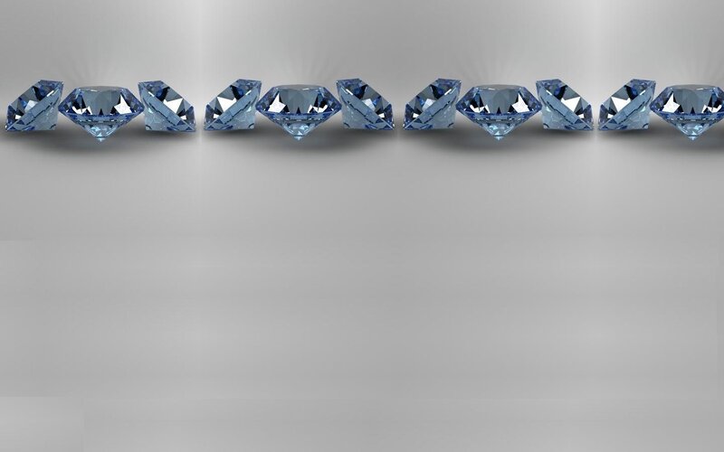 Blue Diamonds in a Row