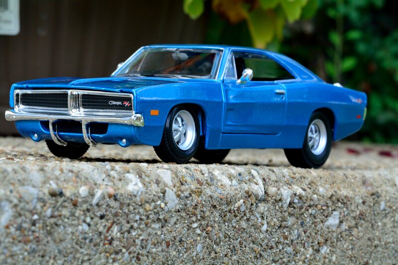 Blue Die-cast Car — Calm, Afternoon
