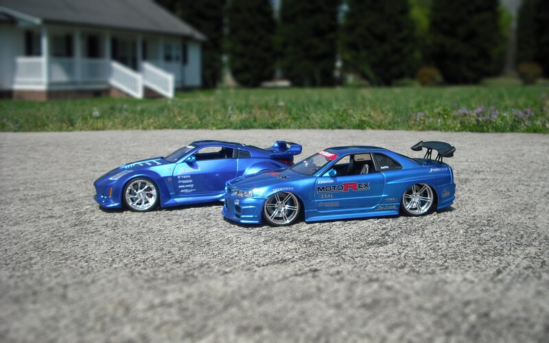 Blue Die-cast Cars
