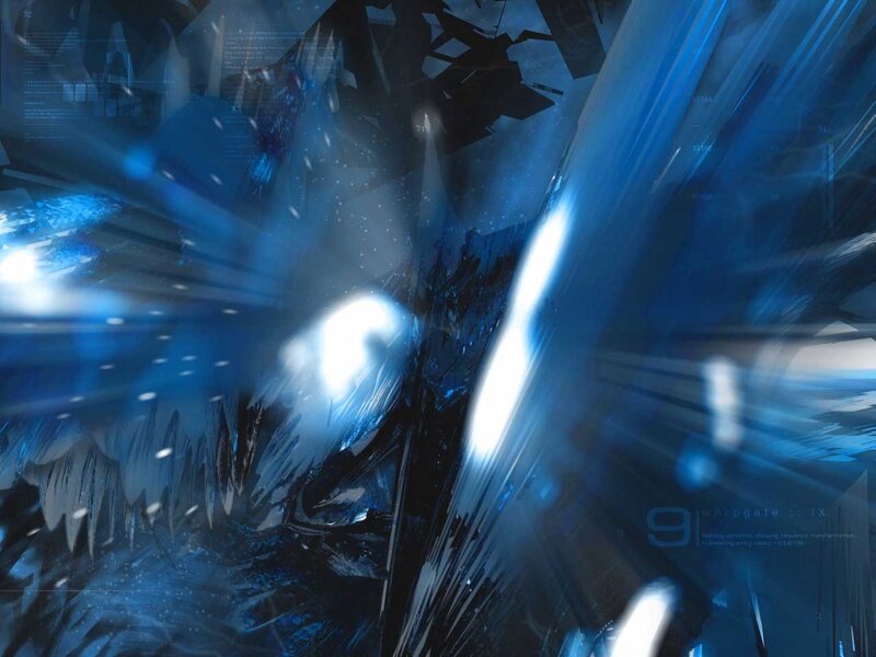 blue digital abstract artwork
