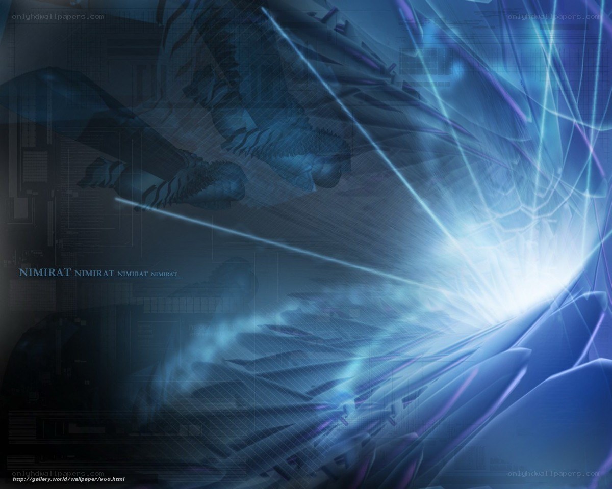 blue digital abstract artwork