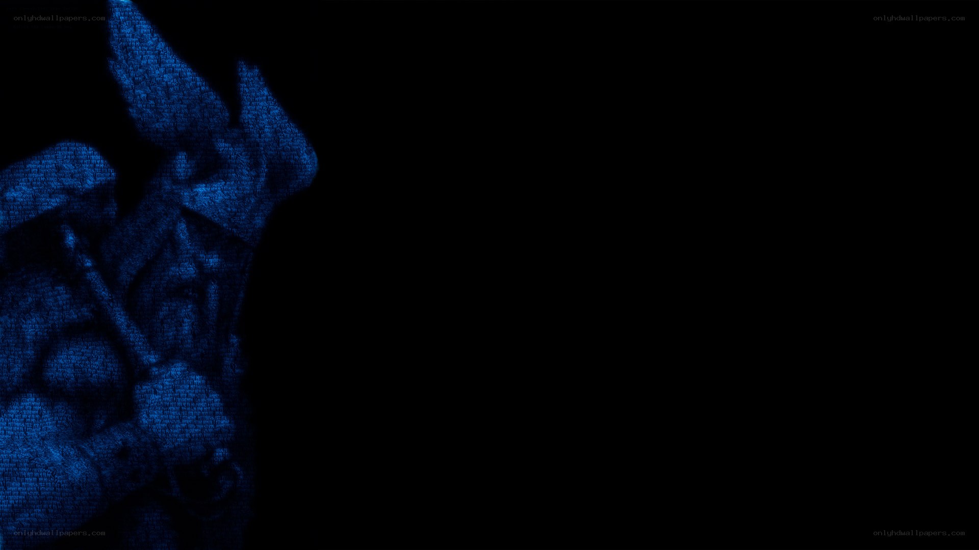 blue digital angel figure