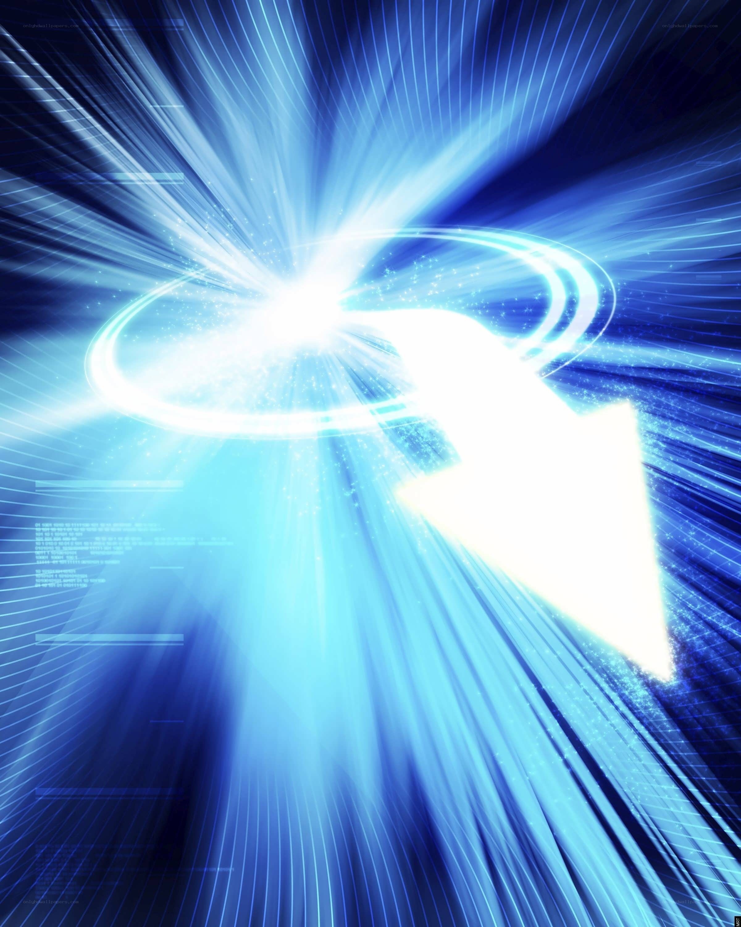 blue digital arrow animation