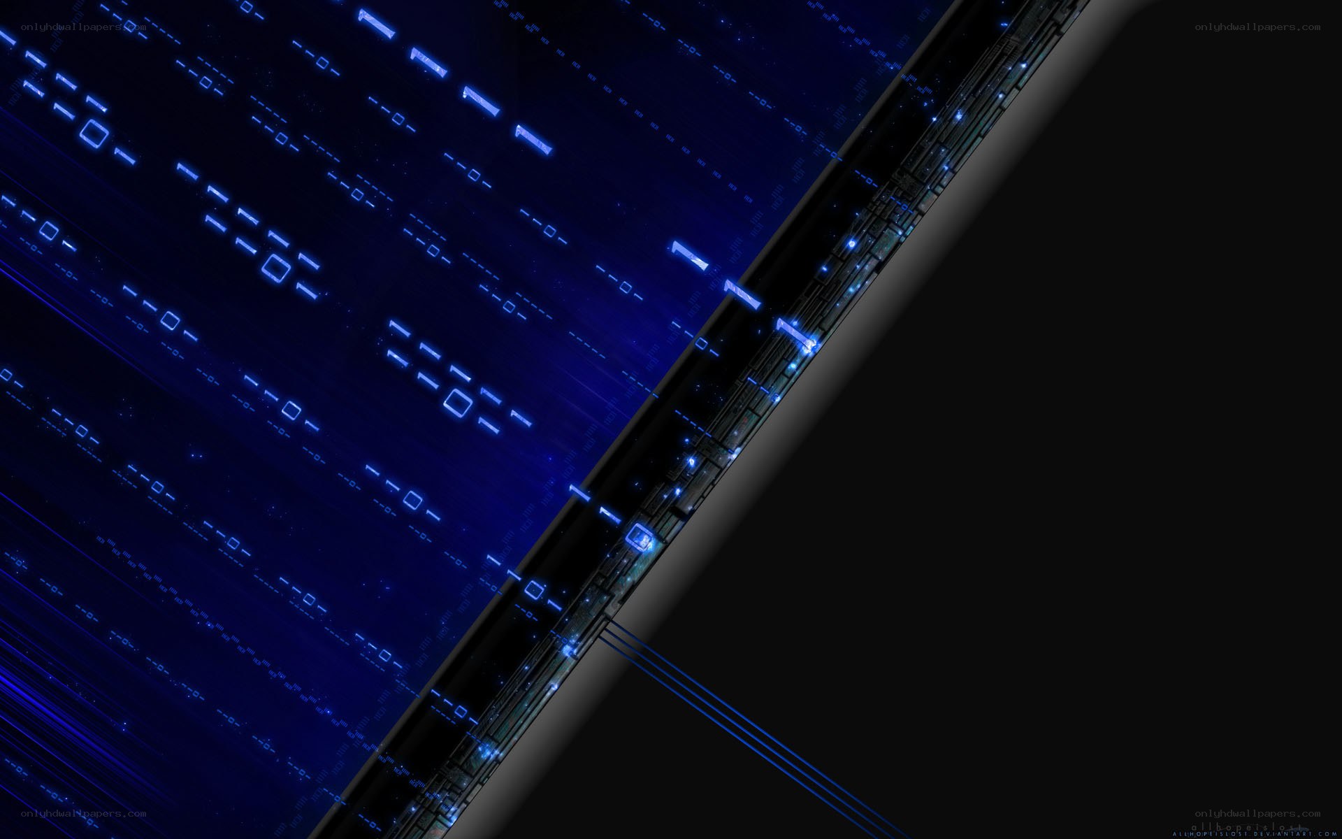 blue digital circuit background