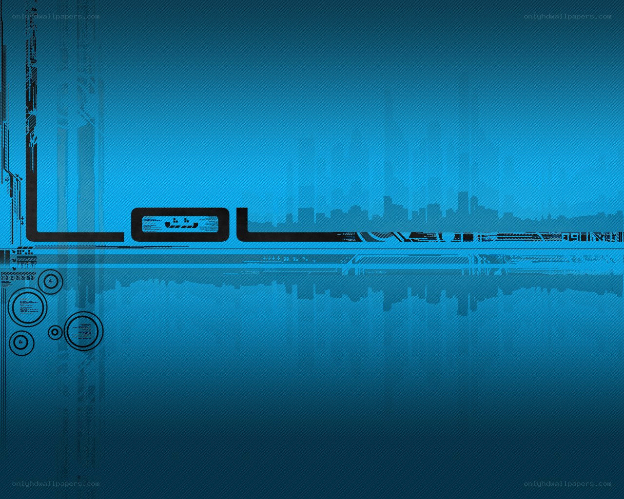 blue digital cityscape background