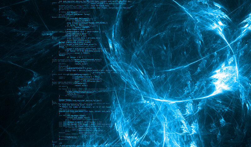 blue digital code background