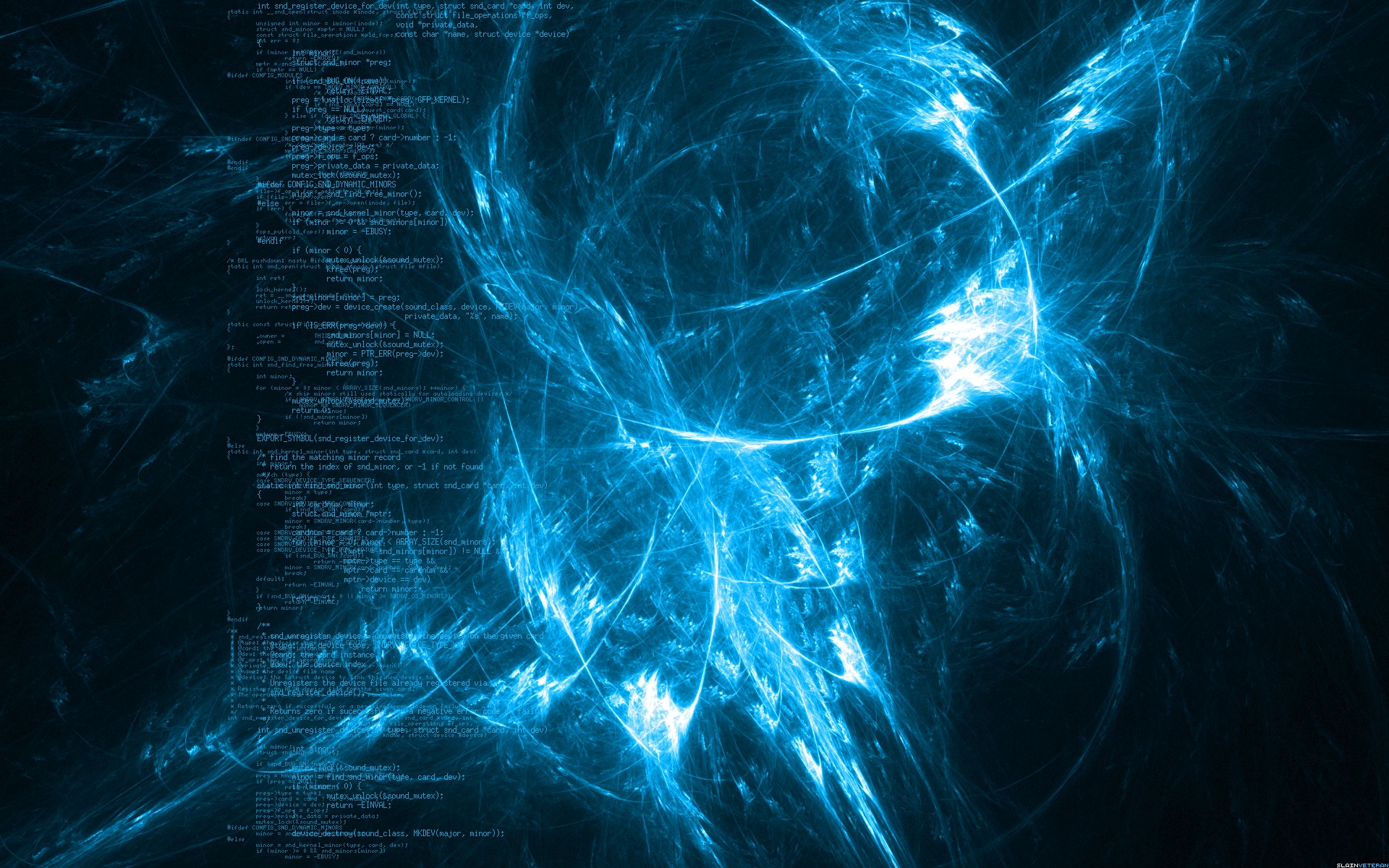 blue digital code background