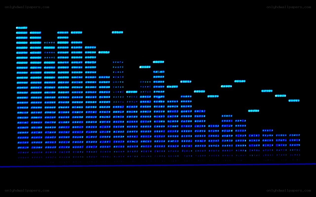 blue digital code on black background
