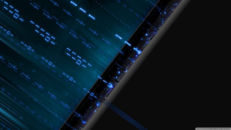 blue digital data stream