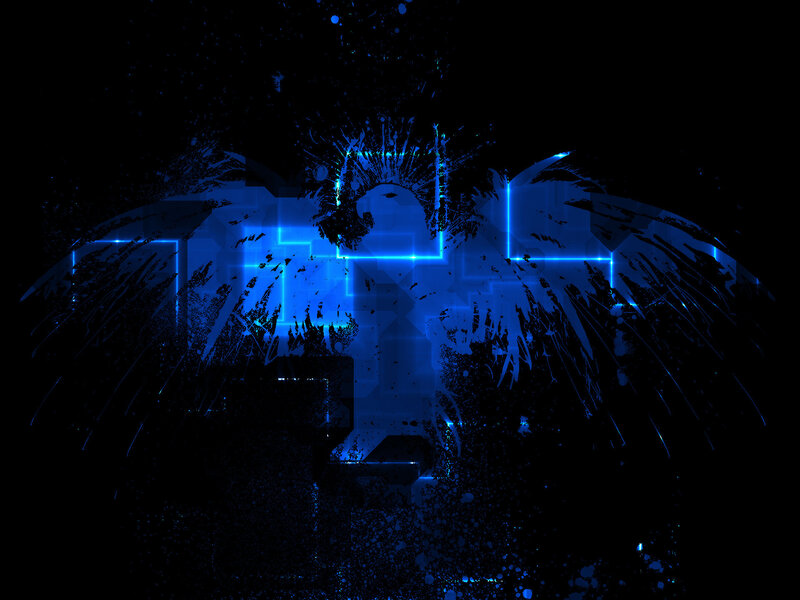 blue digital eagle logo