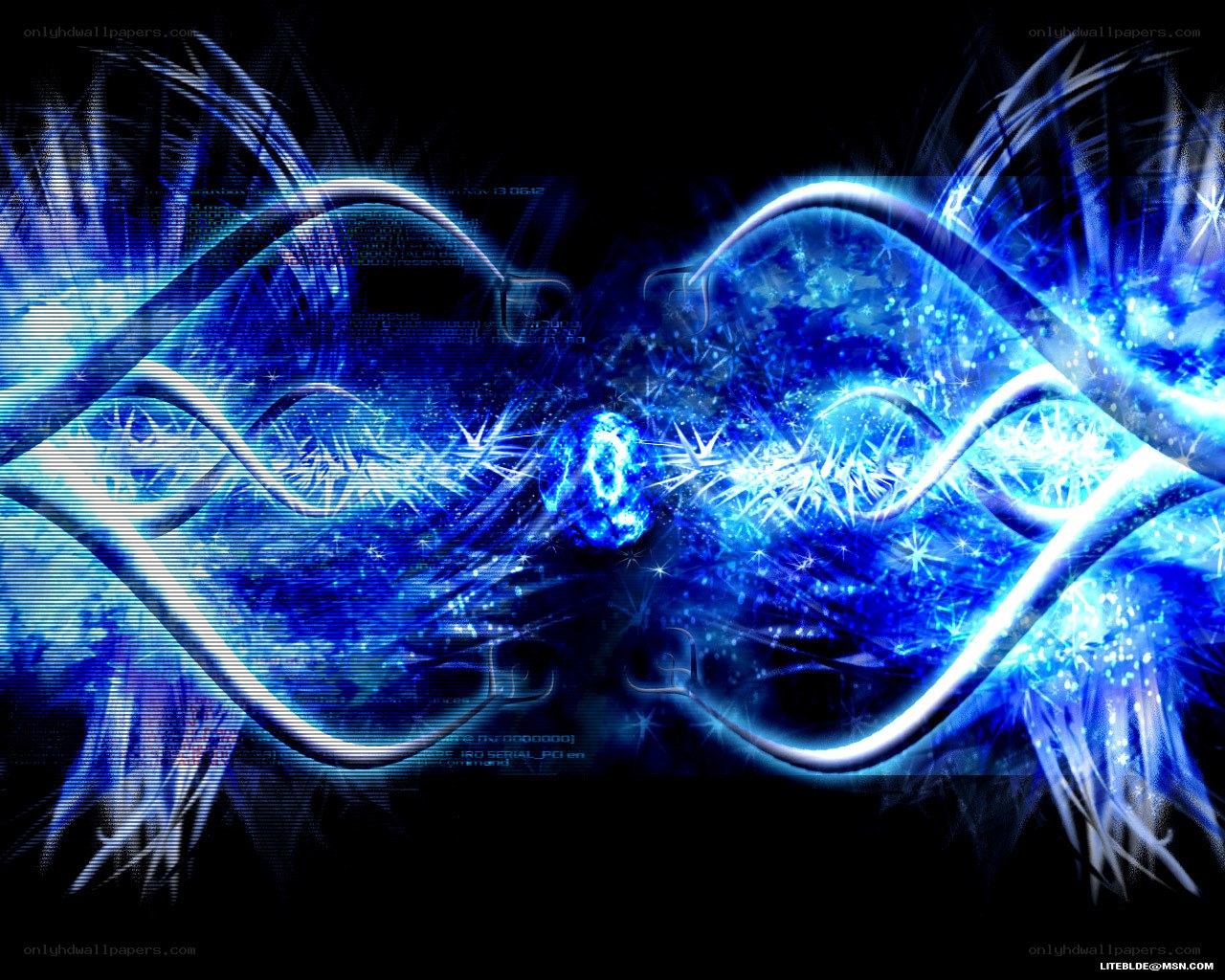 blue digital energy abstract