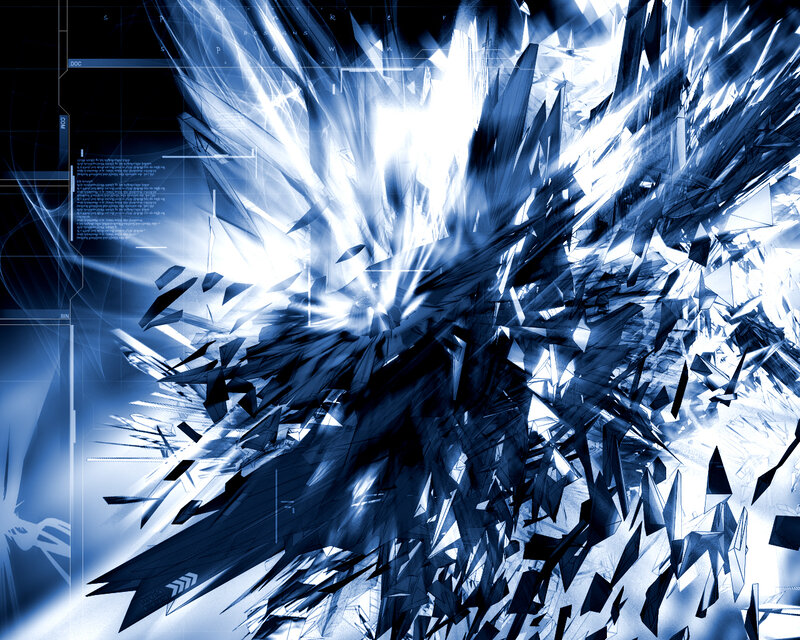 blue digital explosion abstract