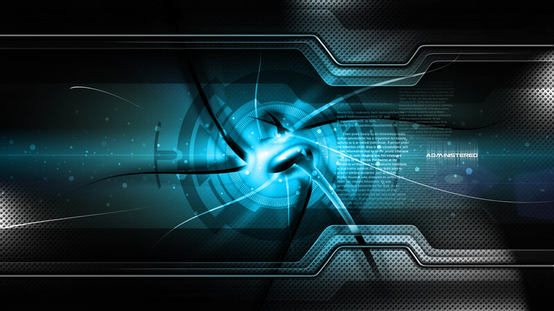 Blue Digital Explosion — Black