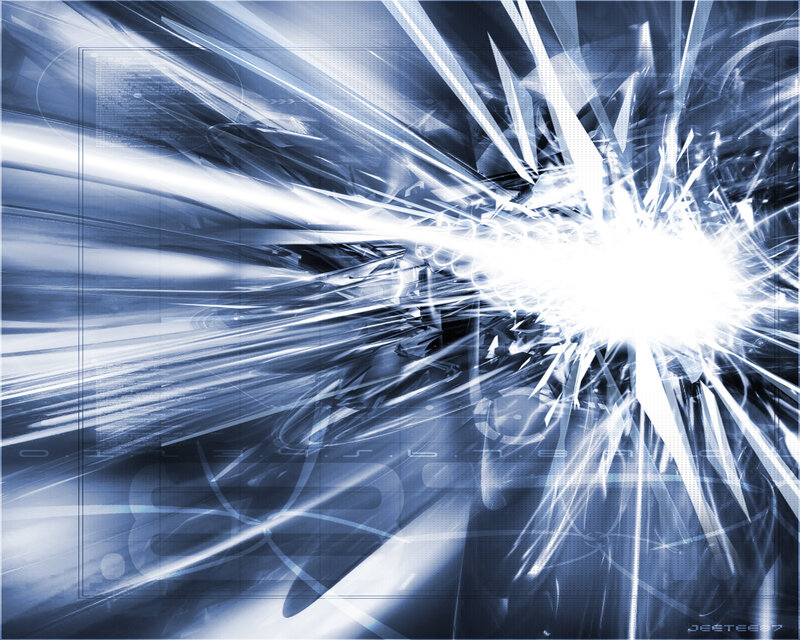 blue digital explosion