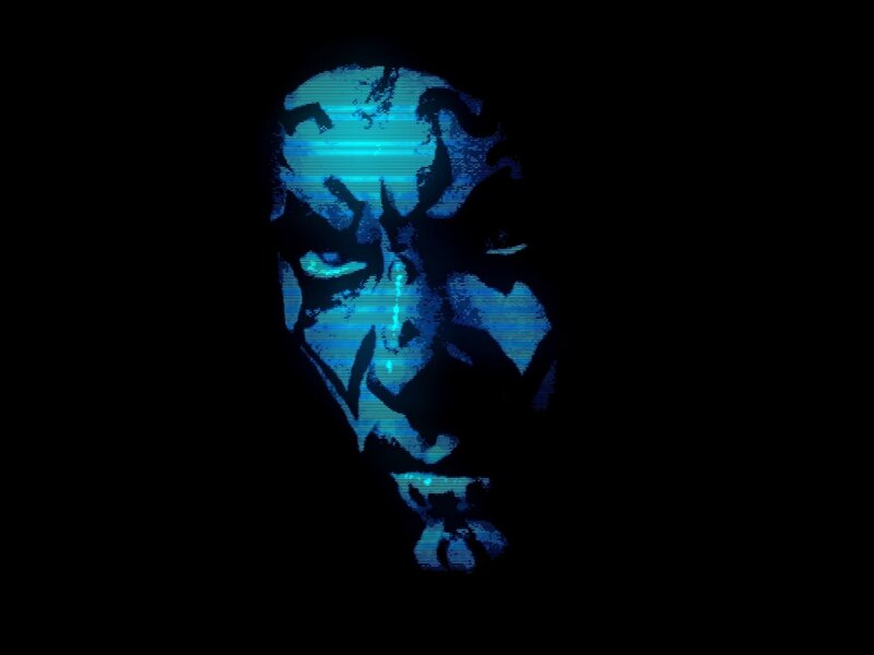 Blue Digital Face