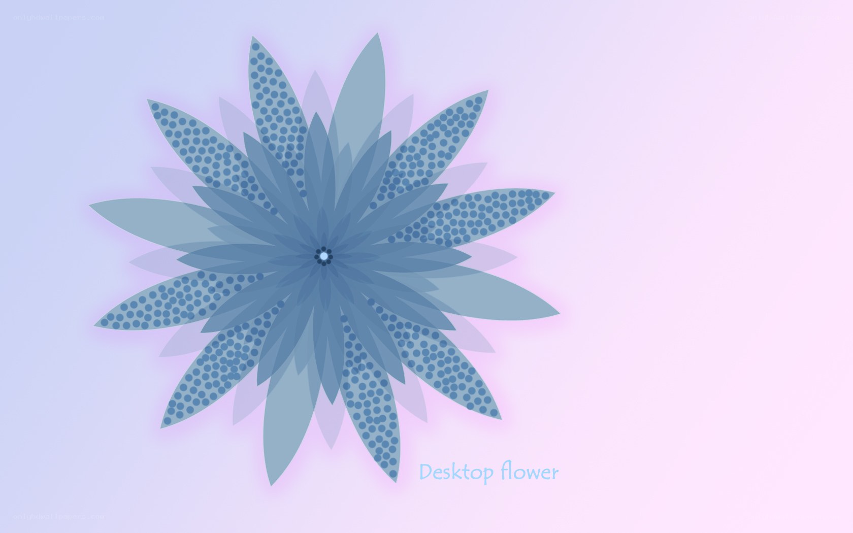 blue digital flower design