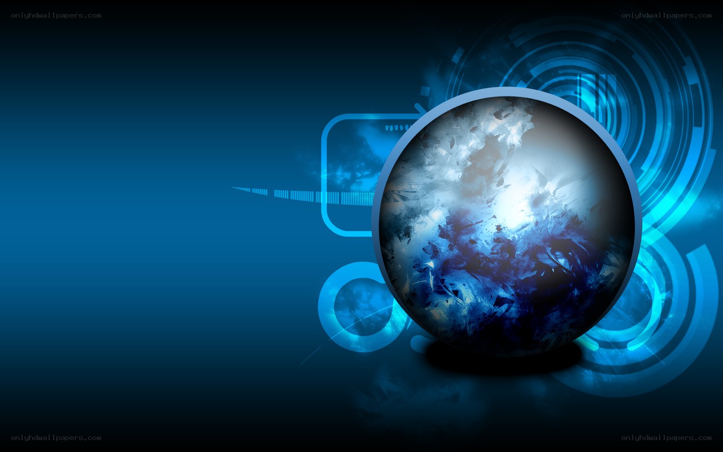 blue digital globe background