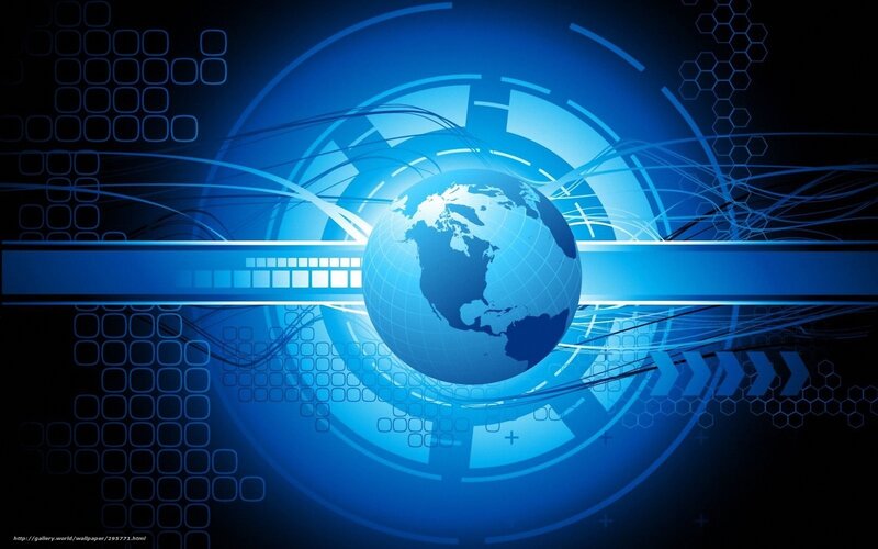 blue digital globe background