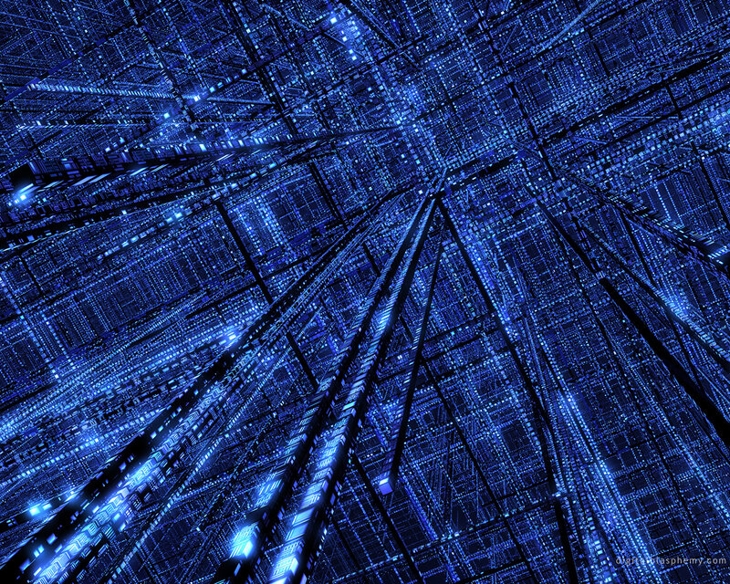 blue digital grid network