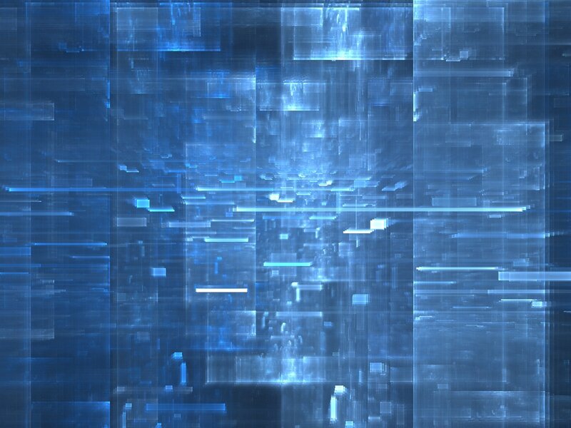 Blue Digital Grid — Technological, Abstract