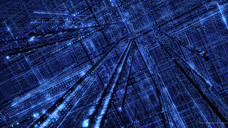 Blue Digital Grid